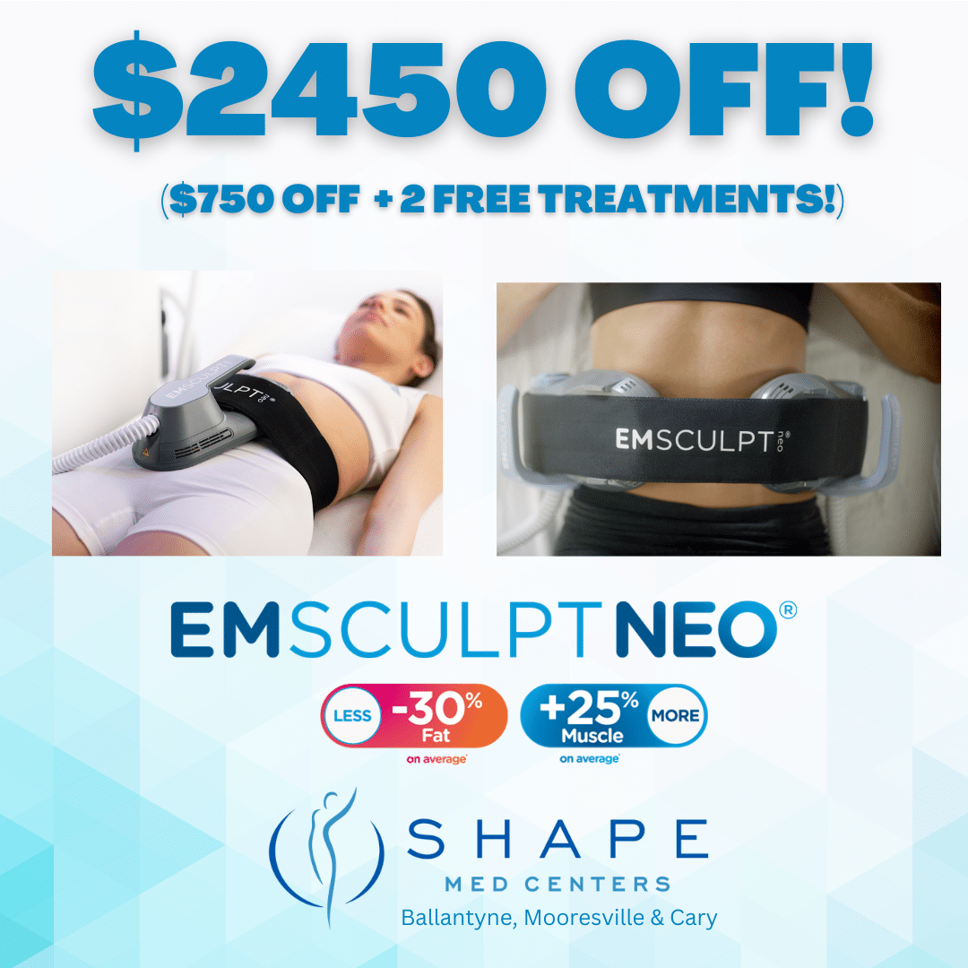 Save $2450 on Emsculpt NEO at Shape Med Centers